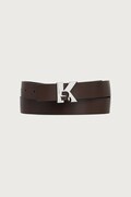 Karl Lagerfeld Jeans pasek dwustronny męski skórzany czarny B3M33076
