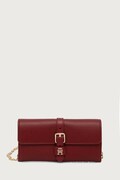 Tommy Hilfiger portfel damski z imitacji skóry bordowy AW0AW19268
