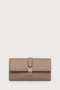 Tommy Hilfiger portfel damski z imitacji skóry beżowy AW0AW18935