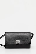 Calvin Klein portfel damski z imitacji skóry czarny LV04F1218G