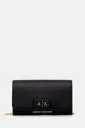 Armani Exchange kopertówka damska z imitacji skóry czarna XW000358 AF26570