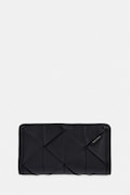 Calvin Klein portfel damski z imitacji skóry czarny LV04F1221G