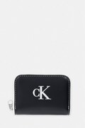 Calvin Klein портфейл RFID дамски от имитация на кожа черен LV04F1143G