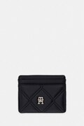 Tommy Hilfiger θήκη για κάρτες γυναικεία από απομίμηση δέρματος μαύρη AW0AW18700