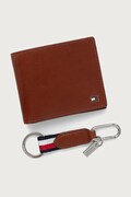 Tommy Hilfiger komplet denarnice in obeska za ključe moški usnjeni rjav AM0AM14805