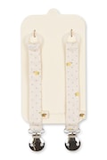 Konges Sløjd zawieszka do smoczka niemowlęca 2 PACK PACIFIER STRAP beżowe KS105848