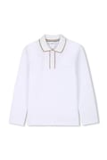 BOSS longsleeve dziecięcy bawełniany biały J53379