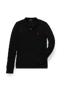 Polo Ralph Lauren a maniche lunghe per bambini in cotone nero 323703634011
