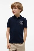 Tommy Hilfiger polo dziecięce z bawełną granatowe KB0KB10603