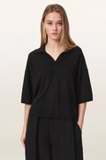 AllSaints polo pentru femei cu lână BERN negru W009KF