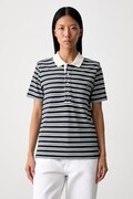 A.P.C. courtes rayee GOTS polo bawełniane damskie granatowe COHMZ.F26572