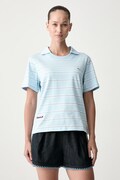 adidas Originals polo pentru femei din bumbac Resort albastru KX0740