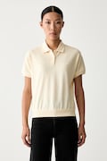 adidas Originals polo damskie z bawełną beżowe KT7991