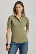 Lauren Ralph Lauren polo damskie z bawełną zielone 200P13906