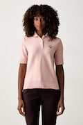 Twinset polo swetrowe damskie z wełną różowe 262LI3BBB