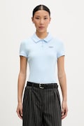 Tommy Jeans polo damskie bawełniane z elastanem niebieskie DW0DW23140