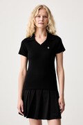 Guess Jeans polo pentru femei din bumbac cu elastan negru W6YP05 K3683