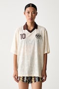 adidas polo damskie ażurowe x Farm Rio beżowe KR0239