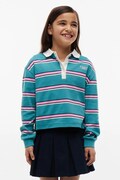 Tommy Hilfiger longsleeve dziecięcy bawełniany turkusowy KG0KG09538