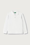 United Colors of Benetton longsleeve dziecięcy bawełniany biały 3089G3017