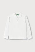 United Colors of Benetton longsleeve dziecięcy bawełniany biały 3089G3017