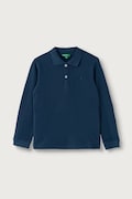 United Colors of Benetton longsleeve dziecięcy bawełniany granatowy 3089G3017