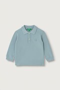 United Colors of Benetton longsleeve dziecięcy bawełniany turkusowy 3089G3017