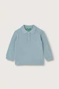 United Colors of Benetton longsleeve dziecięcy bawełniany turkusowy 3089G3017