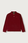 United Colors of Benetton longsleeve dziecięcy bawełniany bordowy 3089G3017