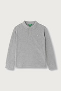 United Colors of Benetton longsleeve dziecięcy bawełniany szary 3089C302E