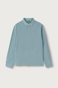 United Colors of Benetton longsleeve dziecięcy bawełniany turkusowy 3089C302E