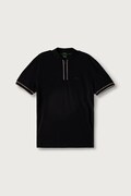 BOSS Green polo majica za muškarce od pamuka s elastanom Pariq crna 50525147