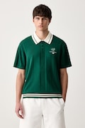 adidas Originals polo swetrowe bawełniane zielone KW5681