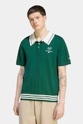 adidas Originals svetr s polo límečkem bavlněný zelený KW5681