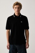 Armani Exchange polo din bumbac negru XM002932 AF13026