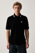 Armani Exchange polo din bumbac negru XM002932 AF13026