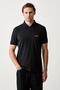 Armani Exchange polo męskie bawełniane z elastanem granatowe XM003422 AF26650