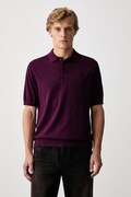 Fred Perry polo swetrowe męskie bawełniane fioletowe K9725