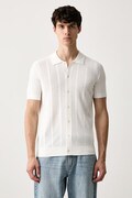 Karl Lagerfeld polo męskie z wiskozą beżowe 563302.655013