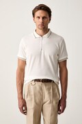 Karl Lagerfeld polo męskie bawełniane beżowe 563201.745005