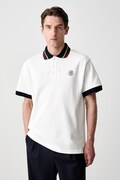 Drôle de Monsieur D Mirror polo bawełniane męskie białe L-PL152-CO264