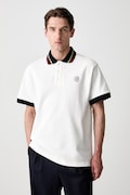 Drôle de Monsieur D Mirror polo bawełniane męskie białe L-PL152-CO264