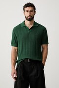 Tommy Hilfiger úpletové polo tričko pánske s lyocellom zelené MW0MW43247