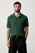 Tommy Hilfiger úpletové polo tričko pánske s lyocellom zelené MW0MW43247