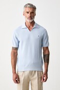 Tommy Hilfiger тениска с яка мъжка от памук синя MW0MW43243