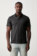 Michael Kors polo męskie z bawełną czarne CS650V848T