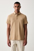 Tommy Hilfiger polo męskie bawełniane beżowe MW0MW43265