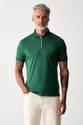 Tommy Hilfiger polo tričko pánske bavlnené zelené MW0MW43269