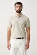 BOSS Orange polo męskie bawełniane Passerford beżowe 50566185