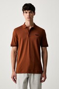 BOSS polo męskie bawełniane BOSS x Aston Martin brązowe 50575003